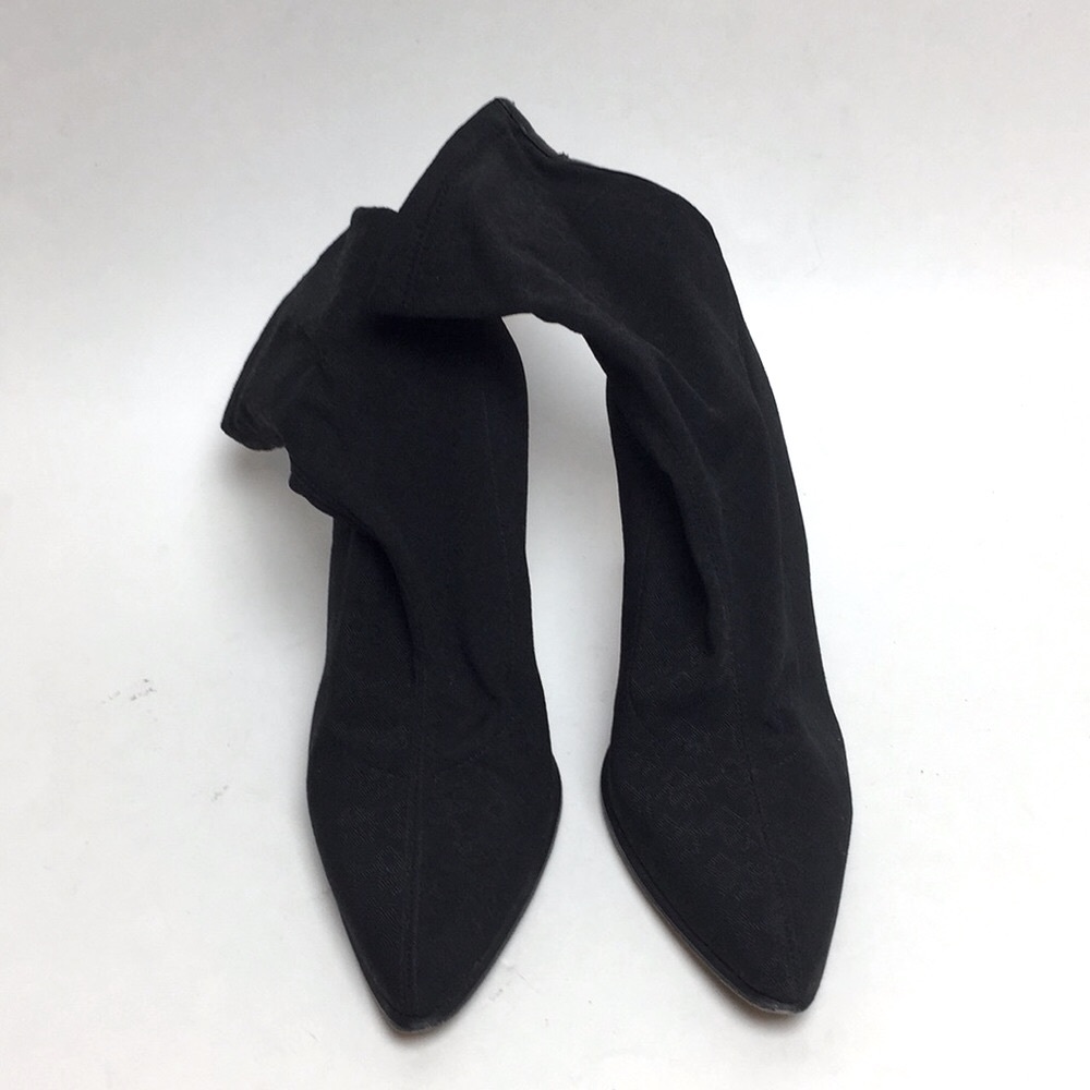 DKNY Monogram Stretch Sock Boots Italy 6.5